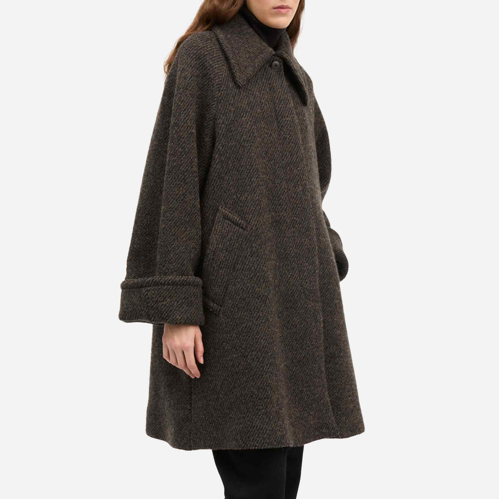 Beate Coat Brown/Black Twill