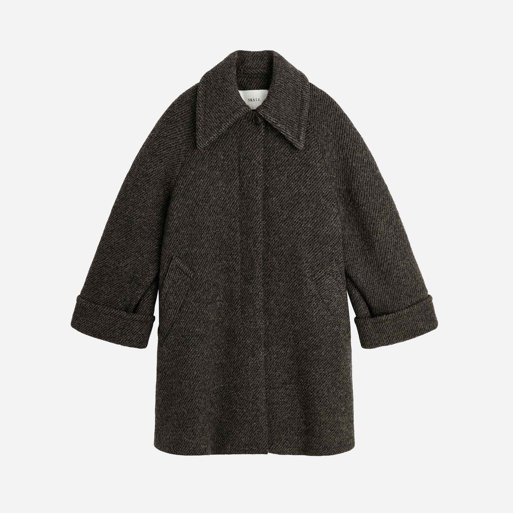 Beate Coat Brown/Black Twill