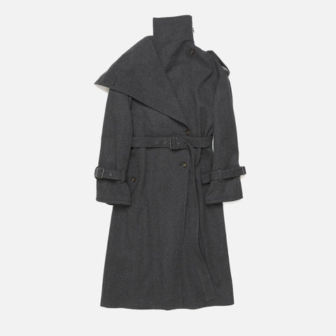 Belted Coat Grey/Black