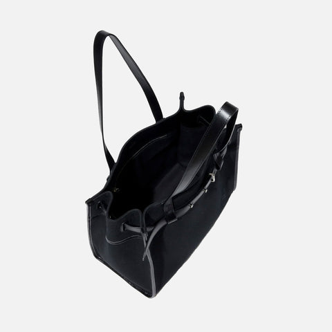 Belted Tote Canvas Black