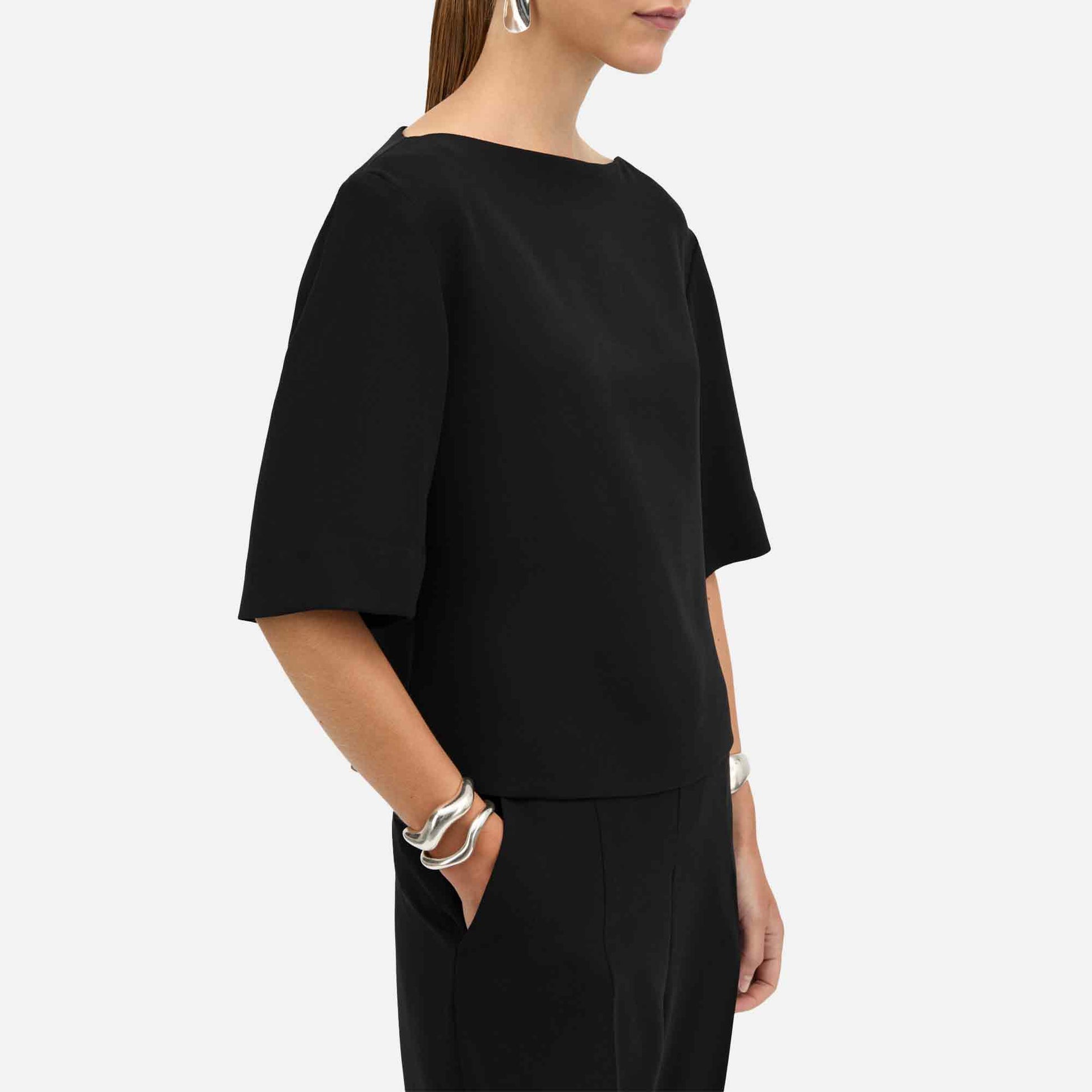 Beyla Crepe Georgette Blouse Black