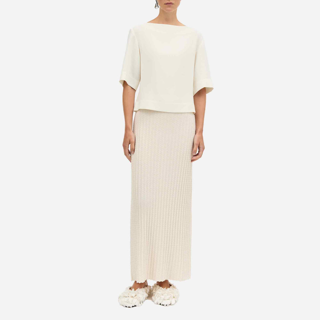 Beyla Crepe Georgette Blouse Ivory