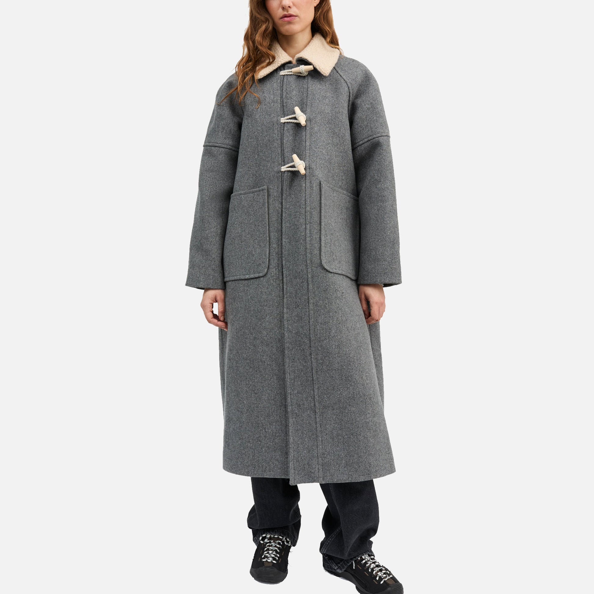 Bibi Duffle Coat Grey Structure