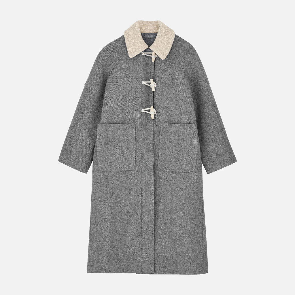 Bibi Duffle Coat Grey Structure