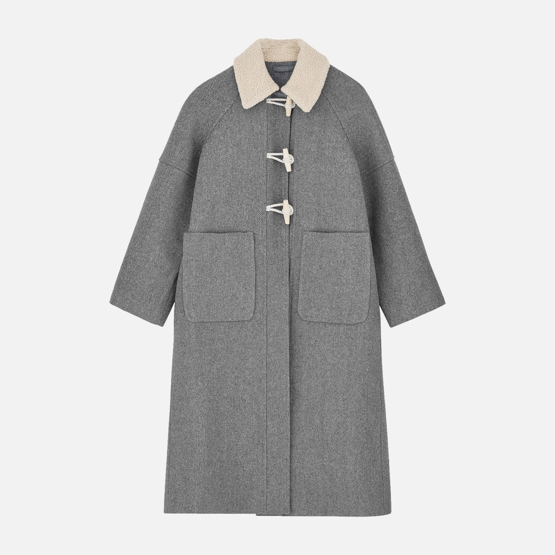 Bibi Duffle Coat Grey Structure