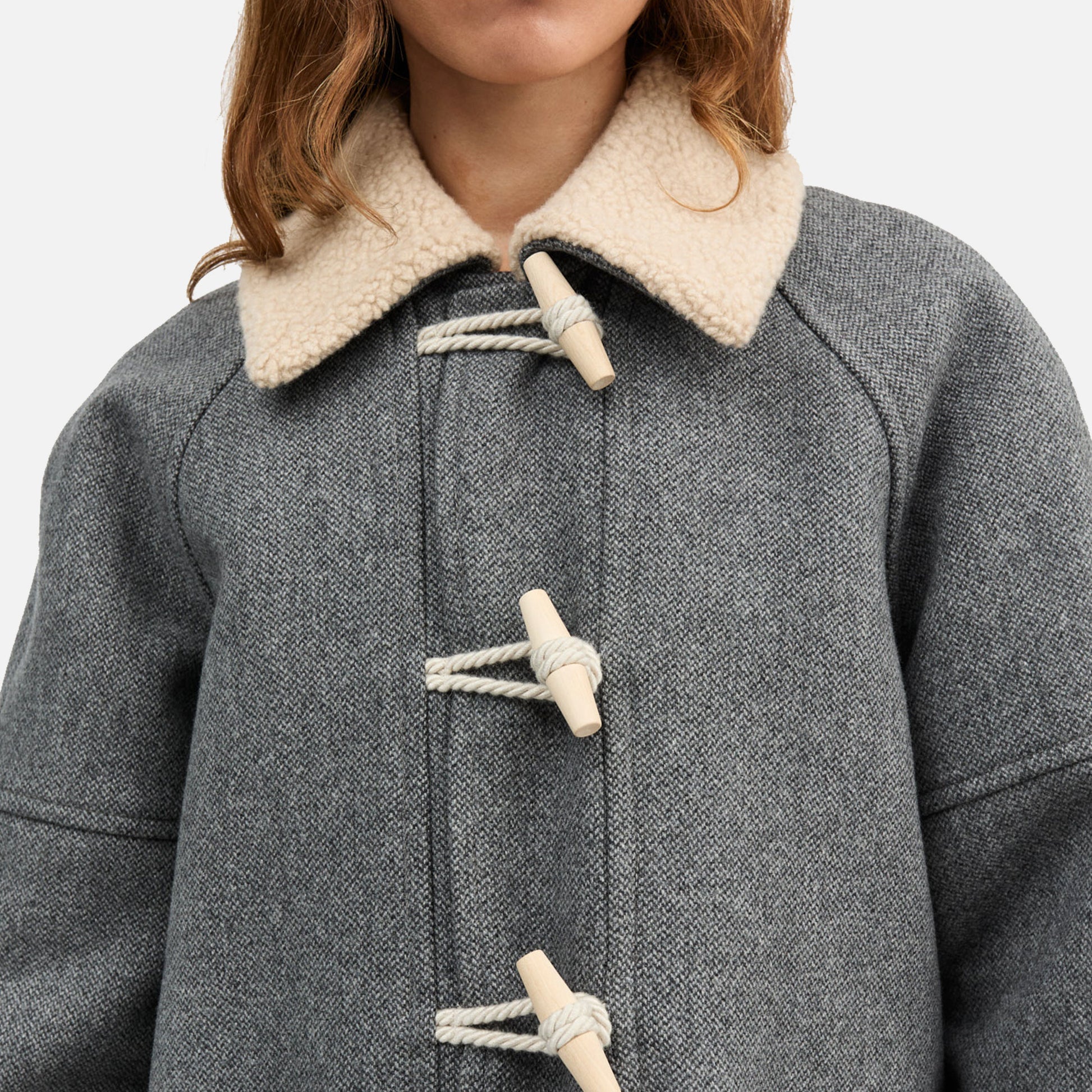 Bibi Duffle Coat Grey Structure