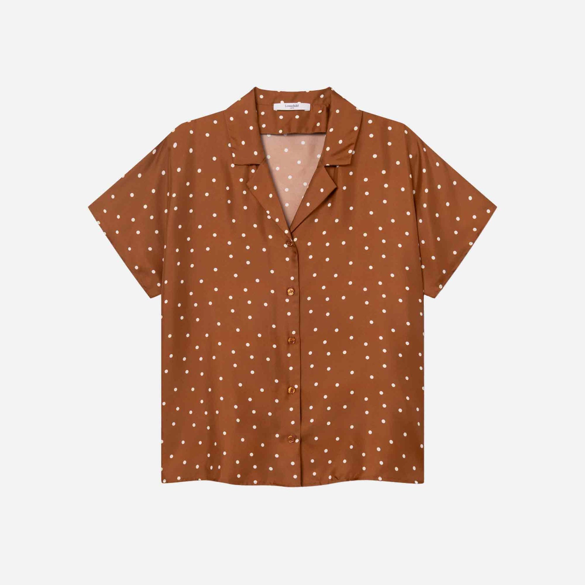 Birna Blouse Dot Print Caramel