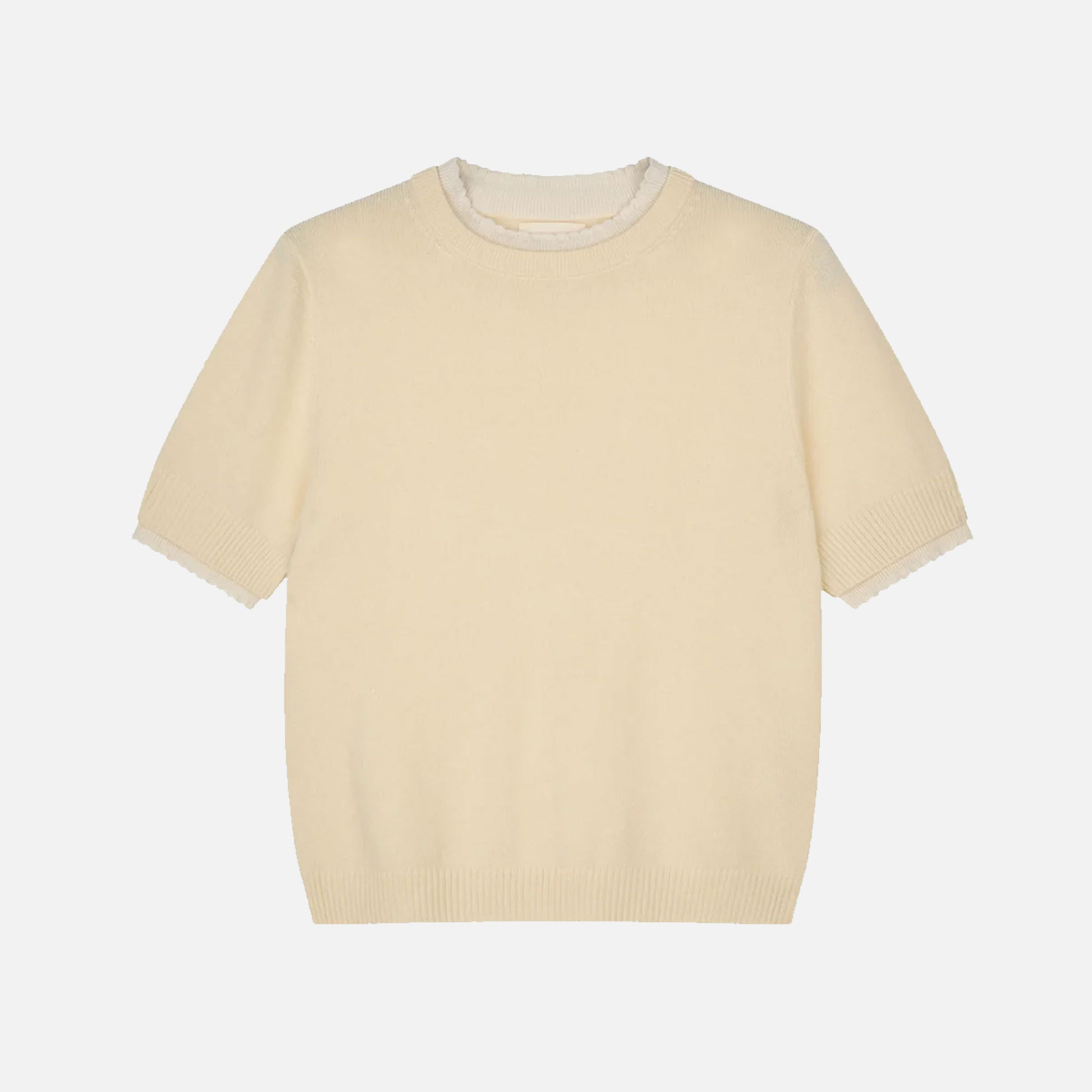 Women's Blouse Pale Yellow Crochet