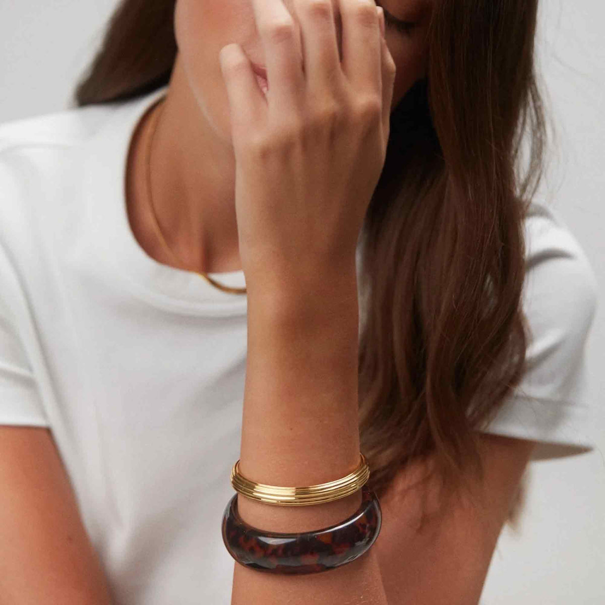 Bold Beautiful Bangle Golden Tortoise
