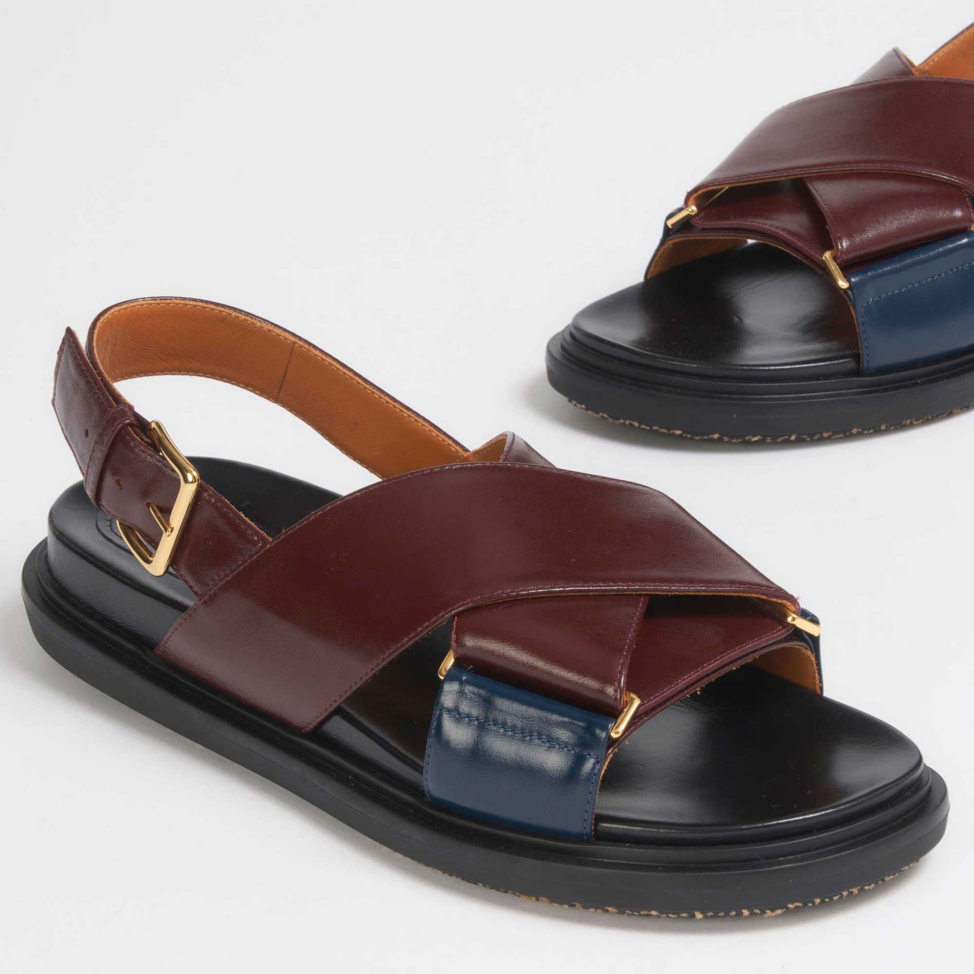 Fussbett Sandal Bordeaux/Blue