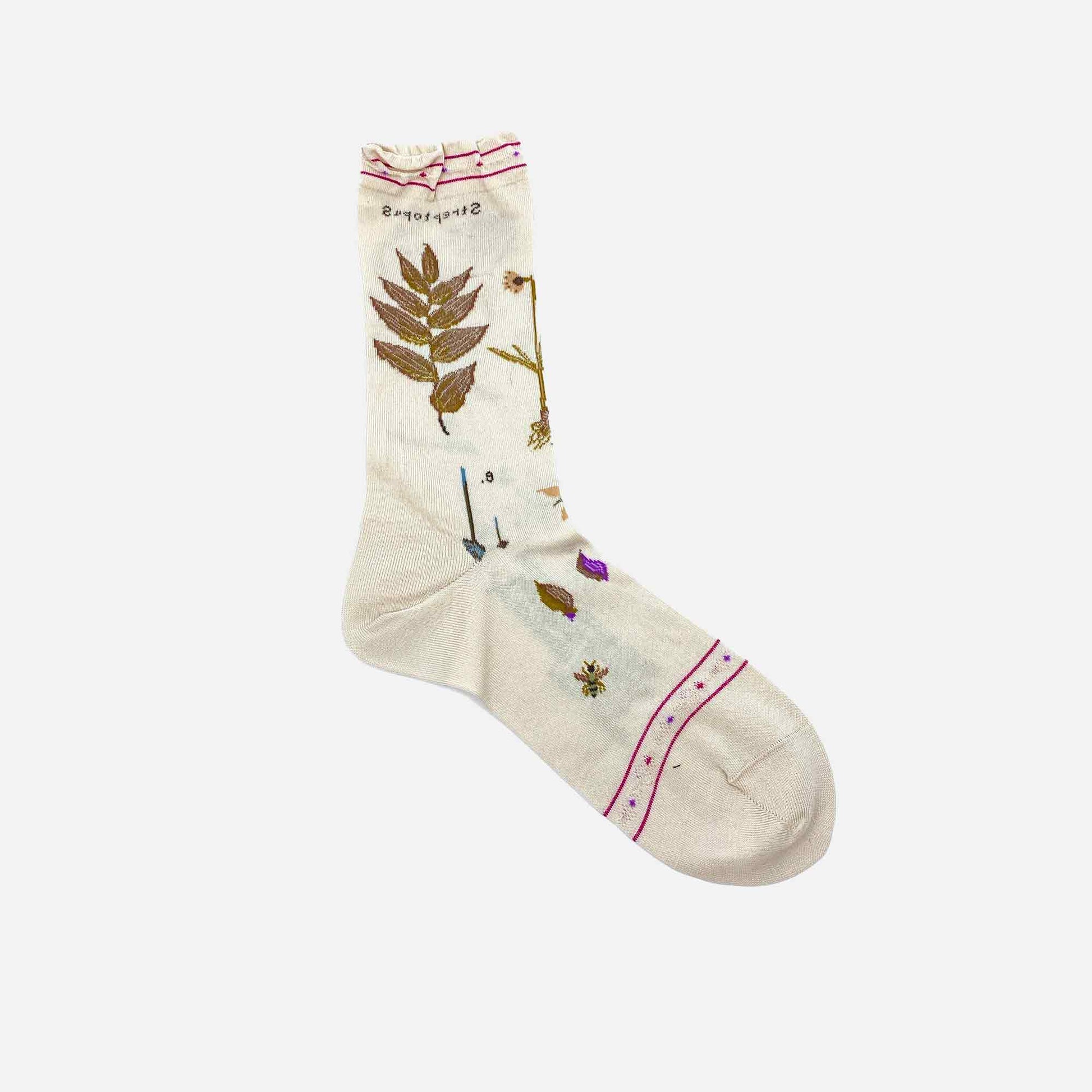 Botanical Socks Ivory