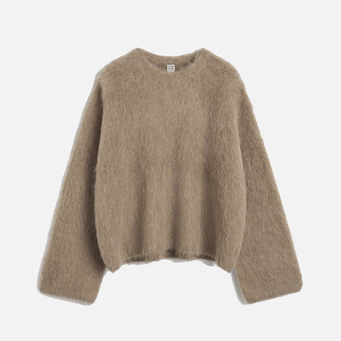 Boxy Alpaca Knit Truffle Melange