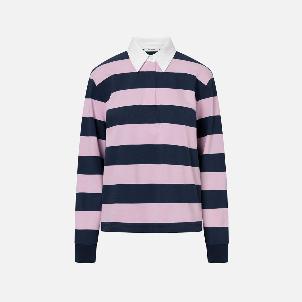 Bratislava Poloshirt Navy/Pink Stripe