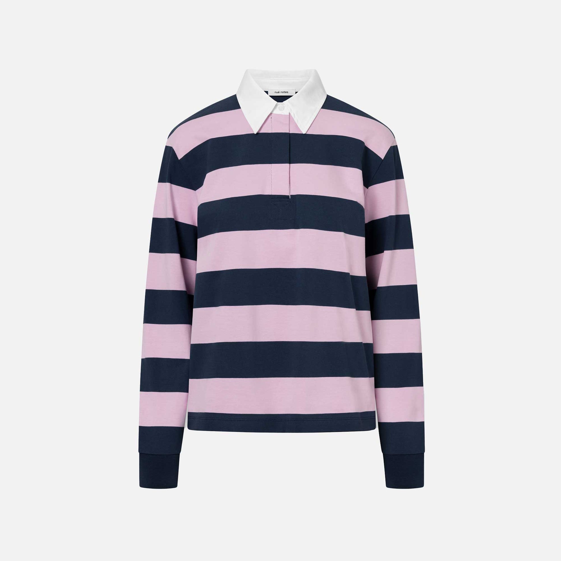 Bratislava Poloshirt Navy/Pink Stripe