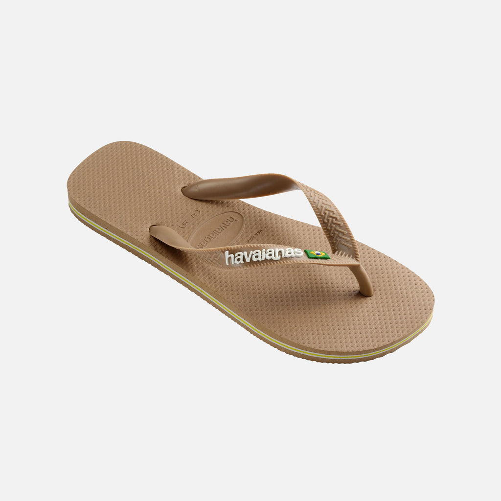 Brazil Logo Flip-Flops Rose Gold