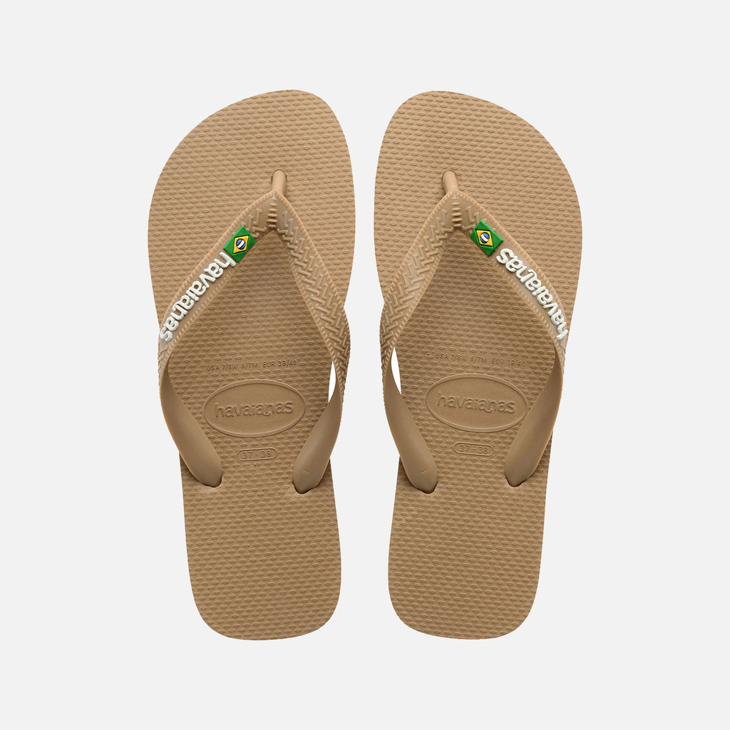 Brazil Logo Flip-Flops Rose Gold