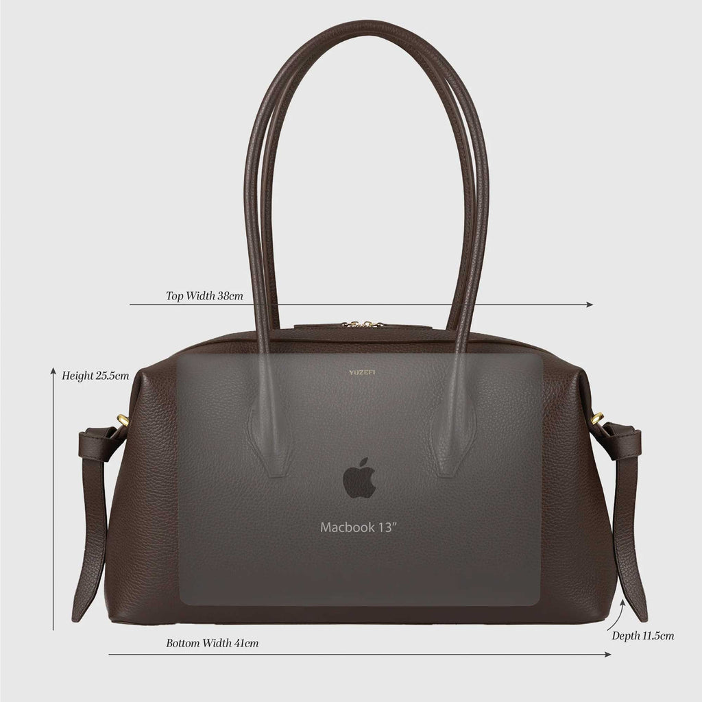 Brioche Duffle Bag Grained Leather Black