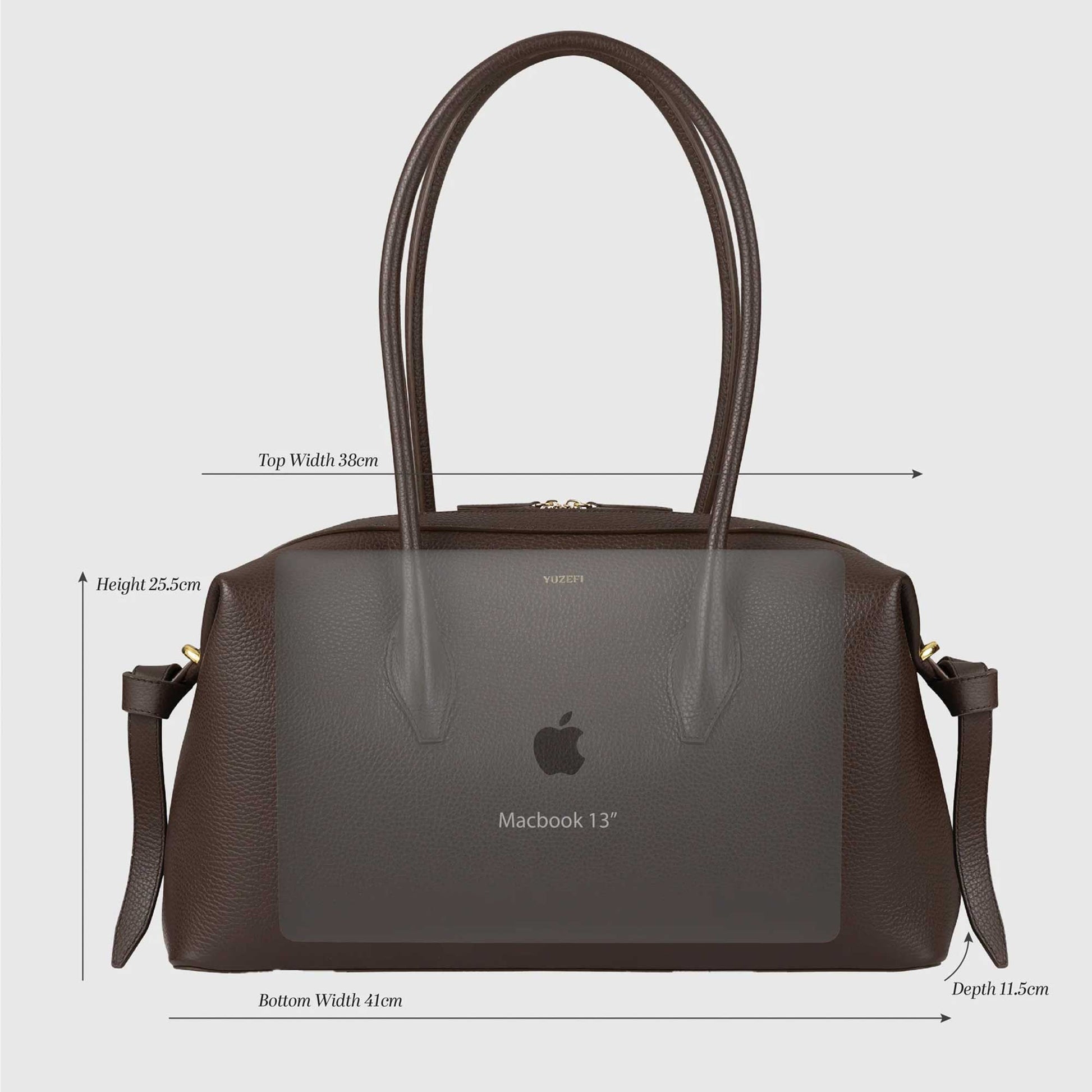 Brioche Duffle Bag Grained Leather Black