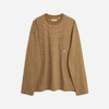 Stripe Pocket Tee Brown