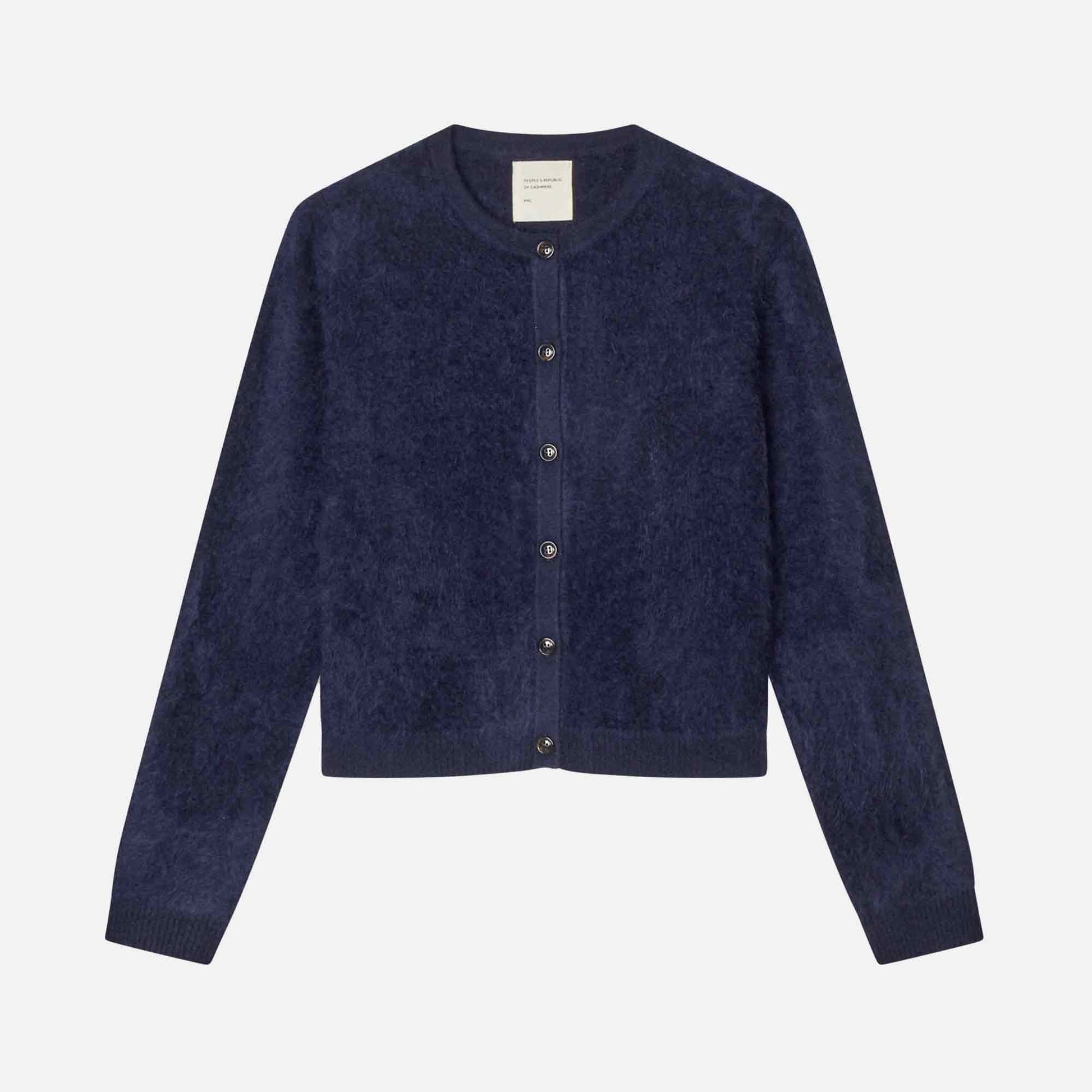 Women's Brushed O-Cardigan Navy