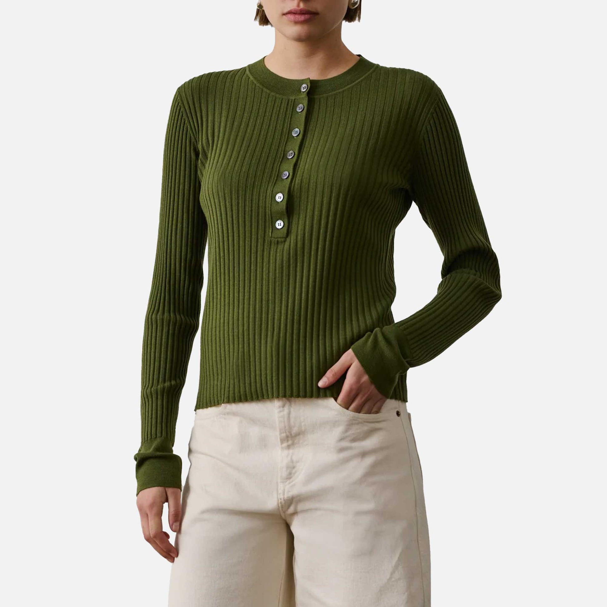 Buffalo Pullover Vert Olive