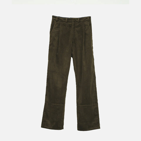 Corduroy Box Trousers Brown