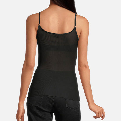 Cami Top Silk Rib Black