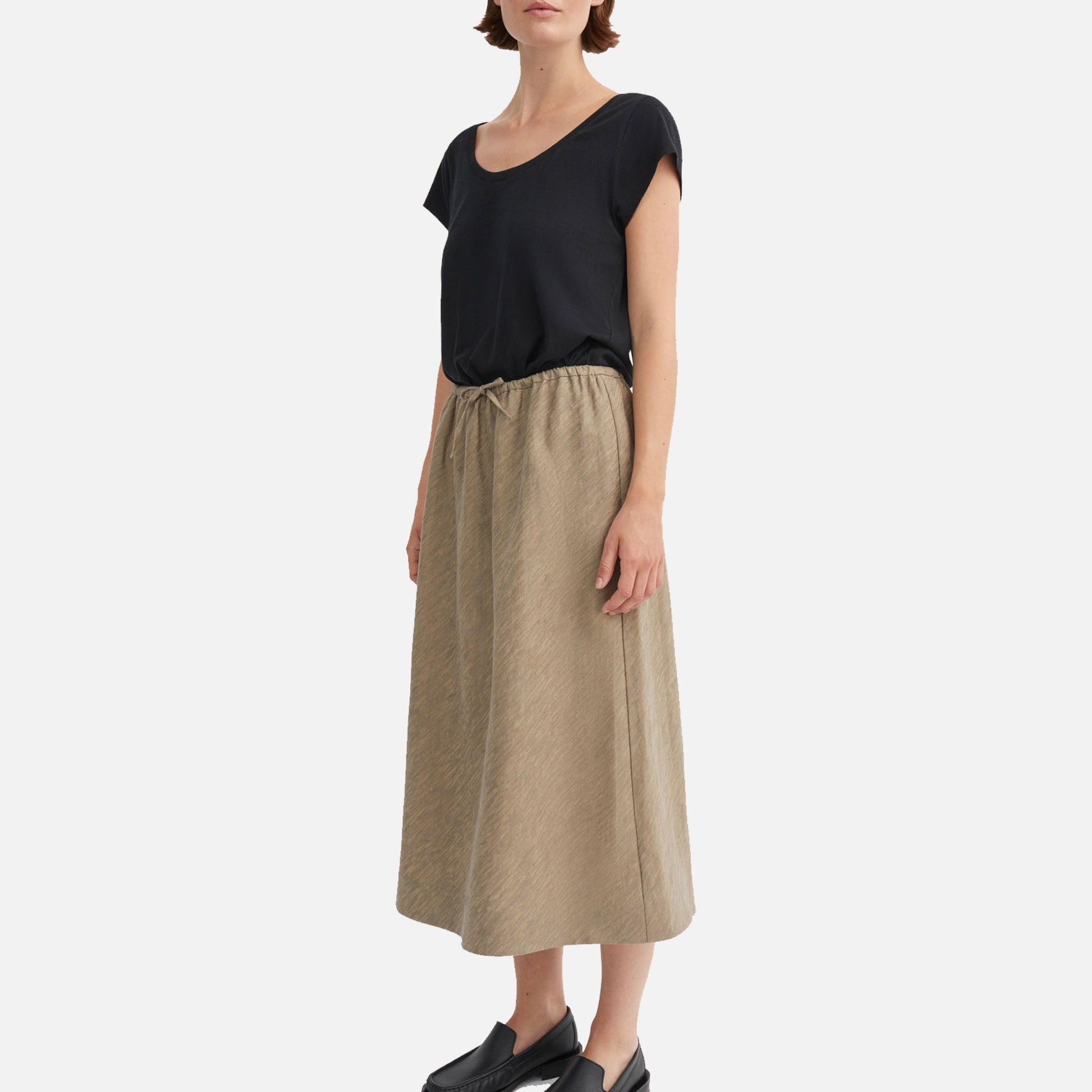 Camille Skirt Stone Moss