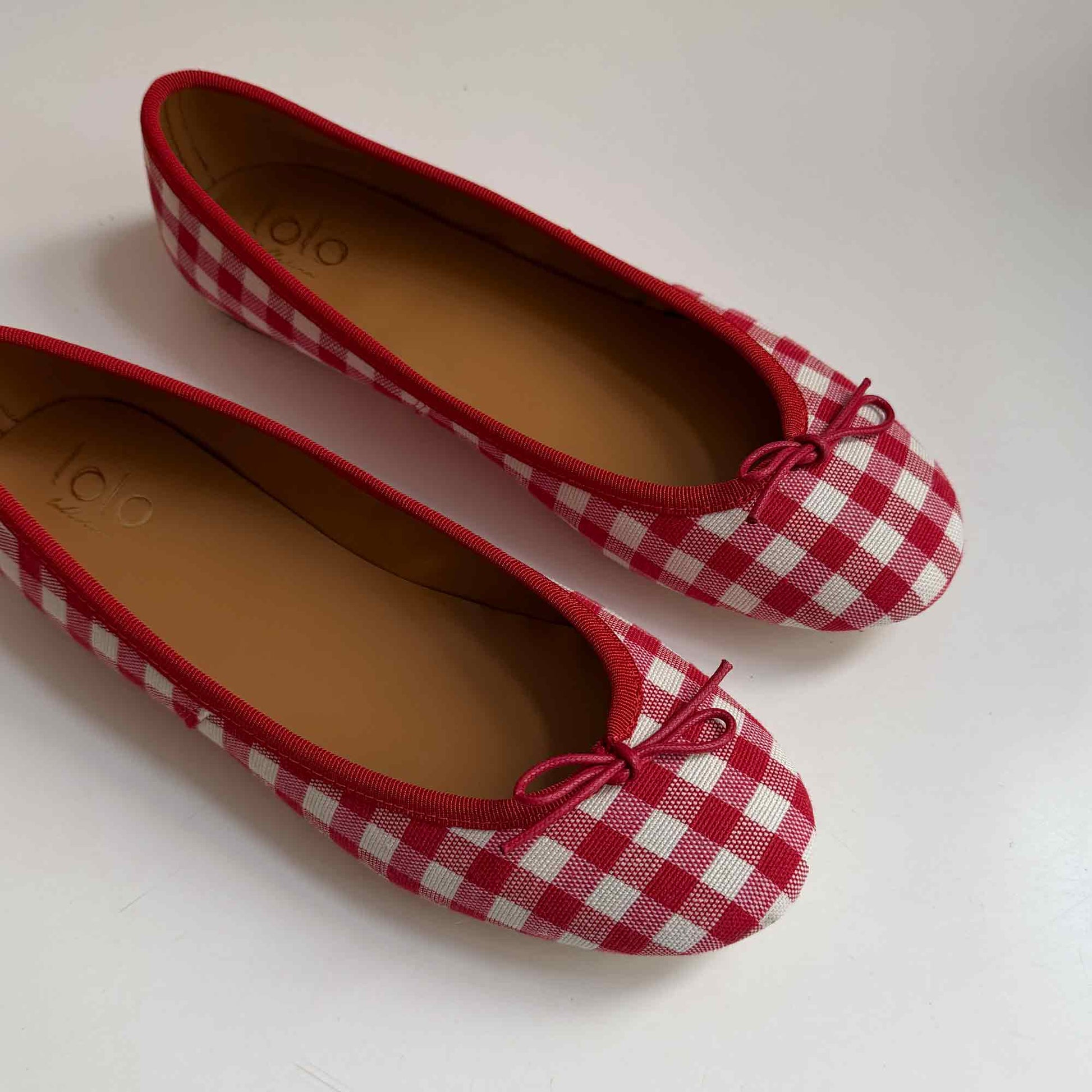 Capri Ballerina Check Rosso