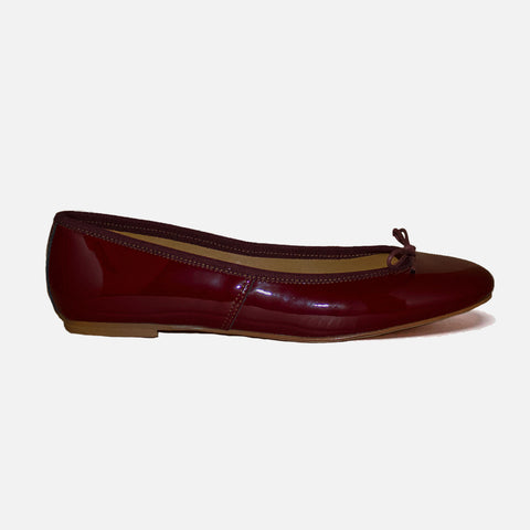 Capri Ballerina Vernice Bordeaux