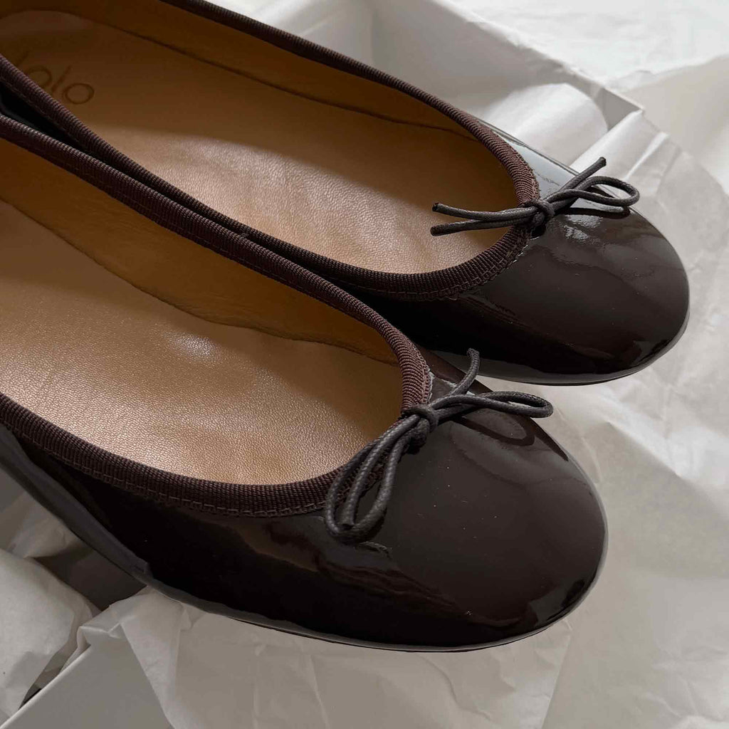 Capri Ballerina Vernice Bordeaux