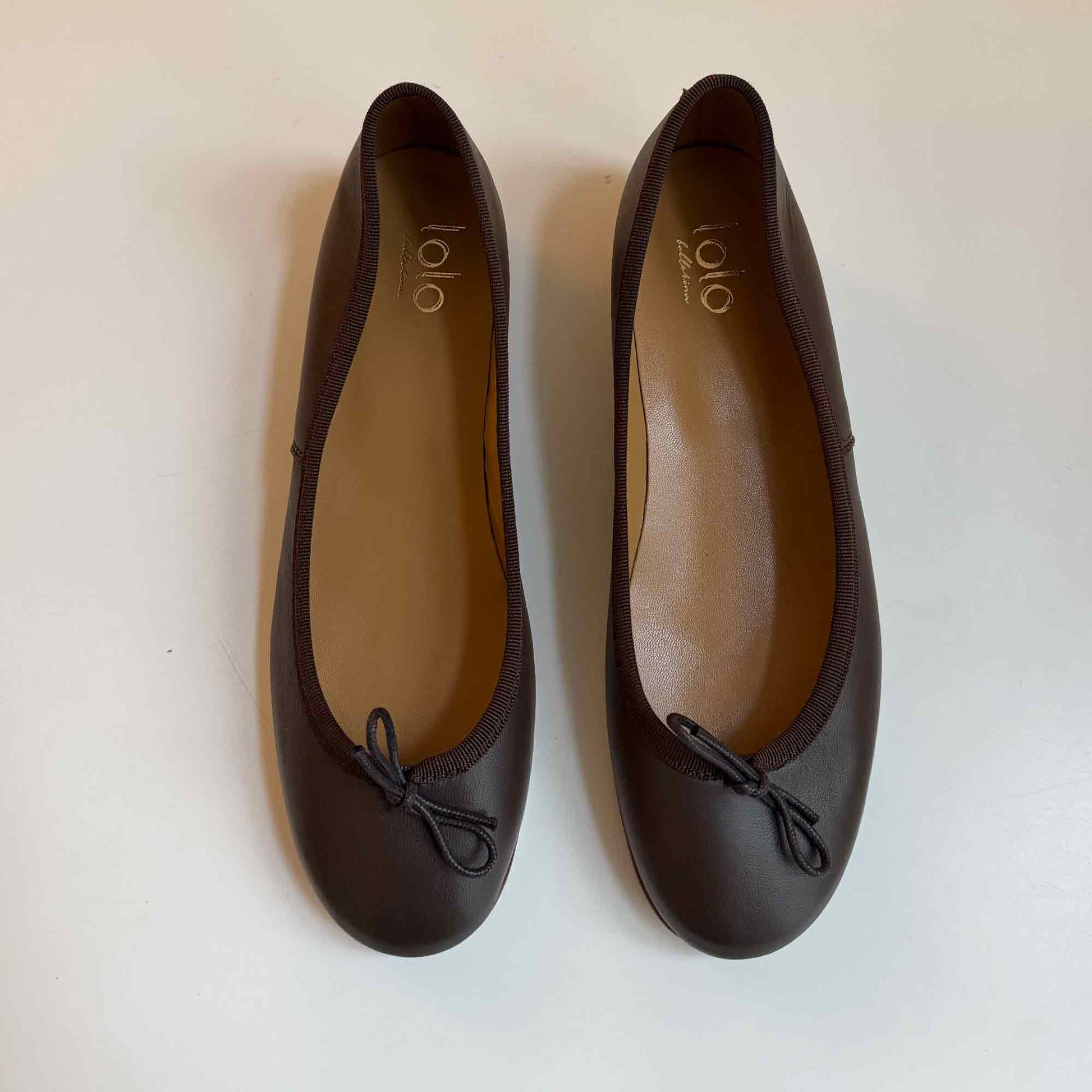 Capri Dolce Vita Heeled Ballerina Nappa Chocolat