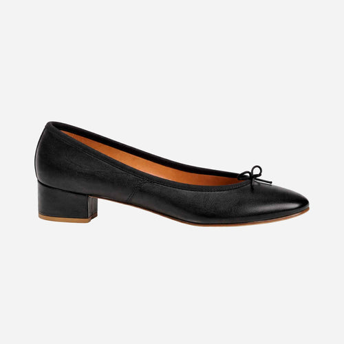 Capri Dolce Vita Heeled Ballerina Nappa Nero