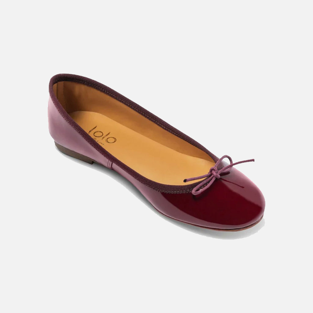 Capri Ballerina Vernice Bordeaux