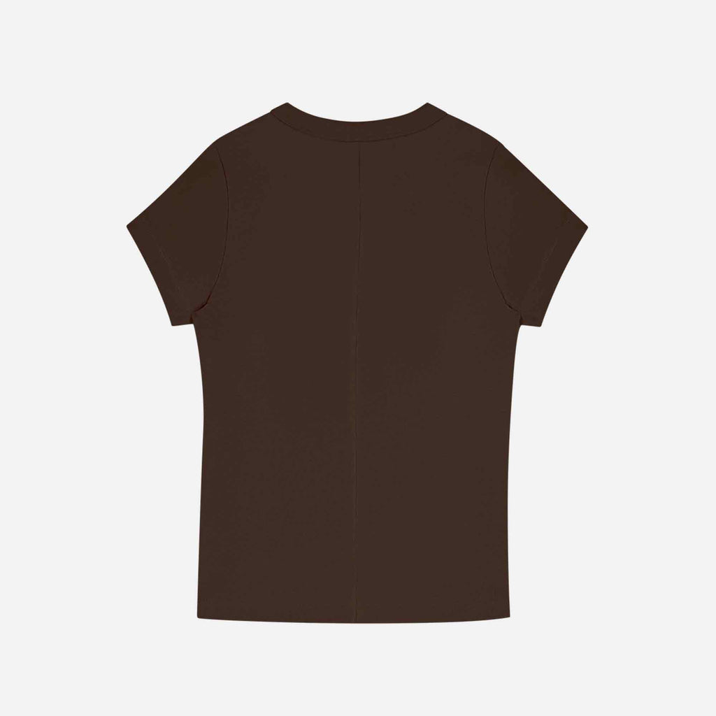 Car Baby Tee Dark Brown