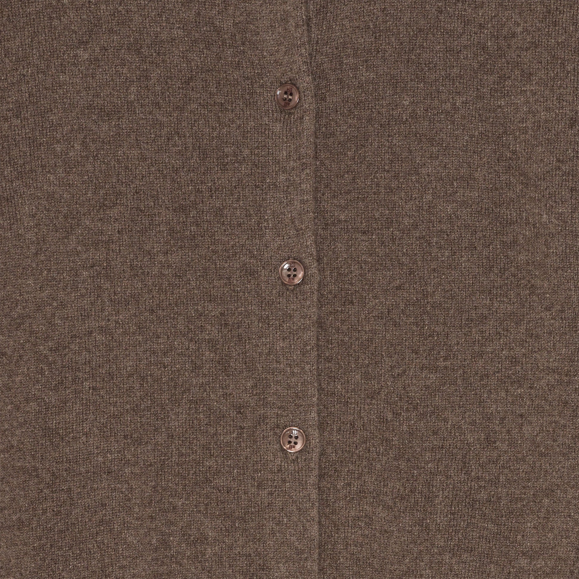 Carl Cashmere Cardigan Dark Brown Melange