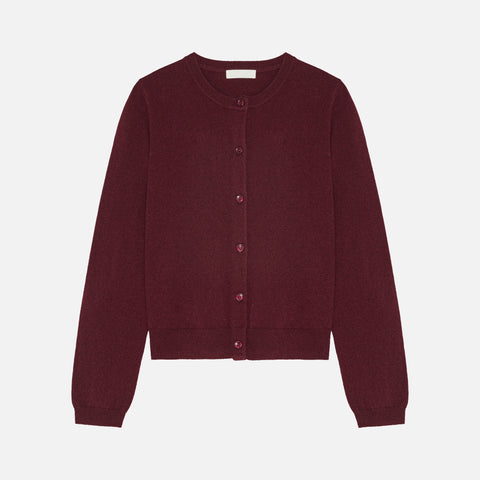 Carl Cashmere Cardigan Burgundy