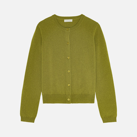 Carl Cashmere Cardigan Pickle Green