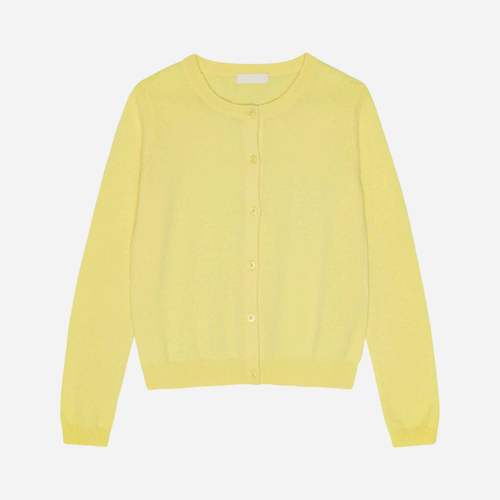 Carl Cashmere Cardigan Light Yellow