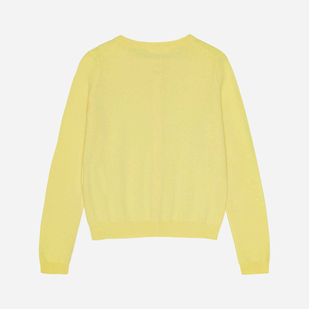 Carl Cashmere Cardigan Light Yellow