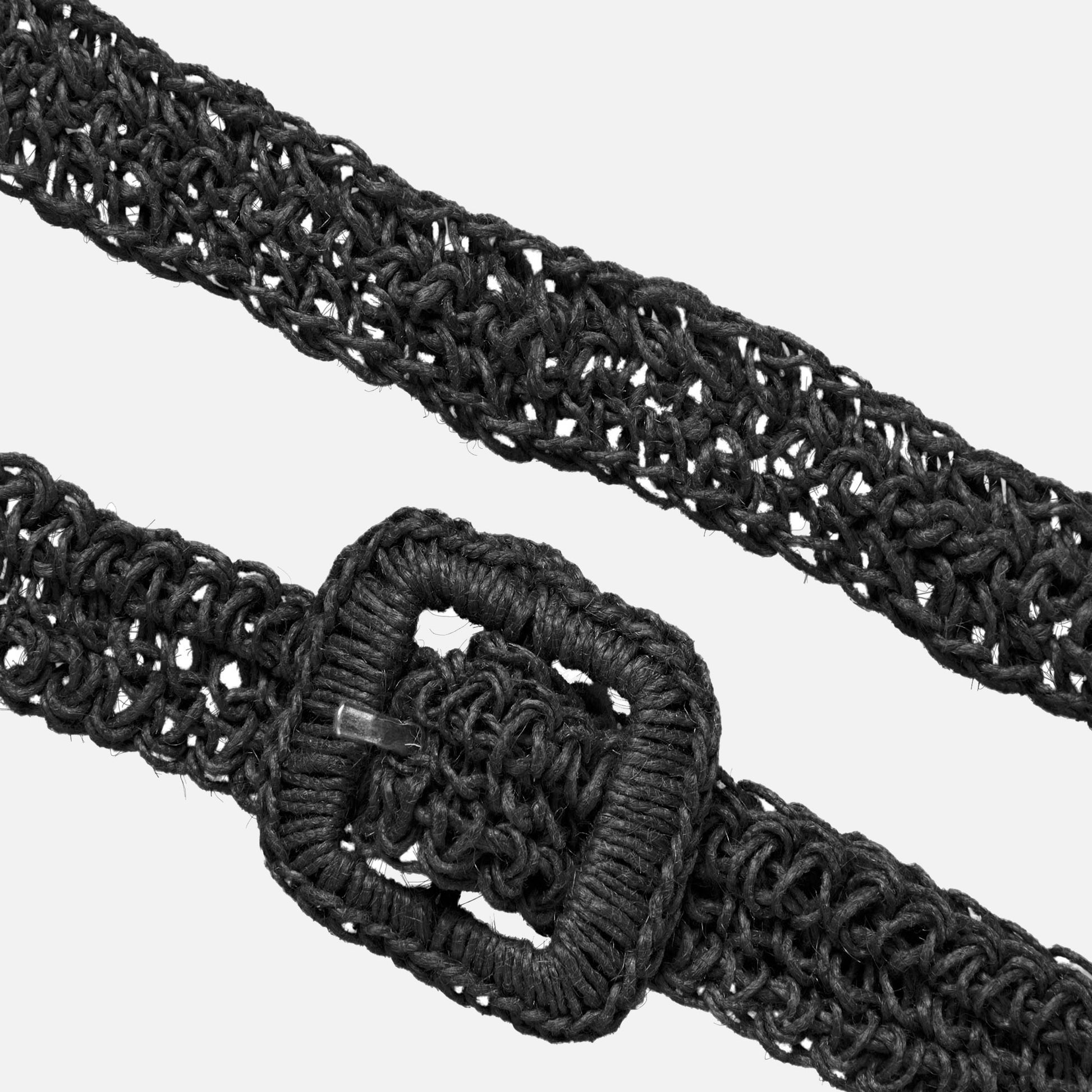 Carlie Straw Belt Black