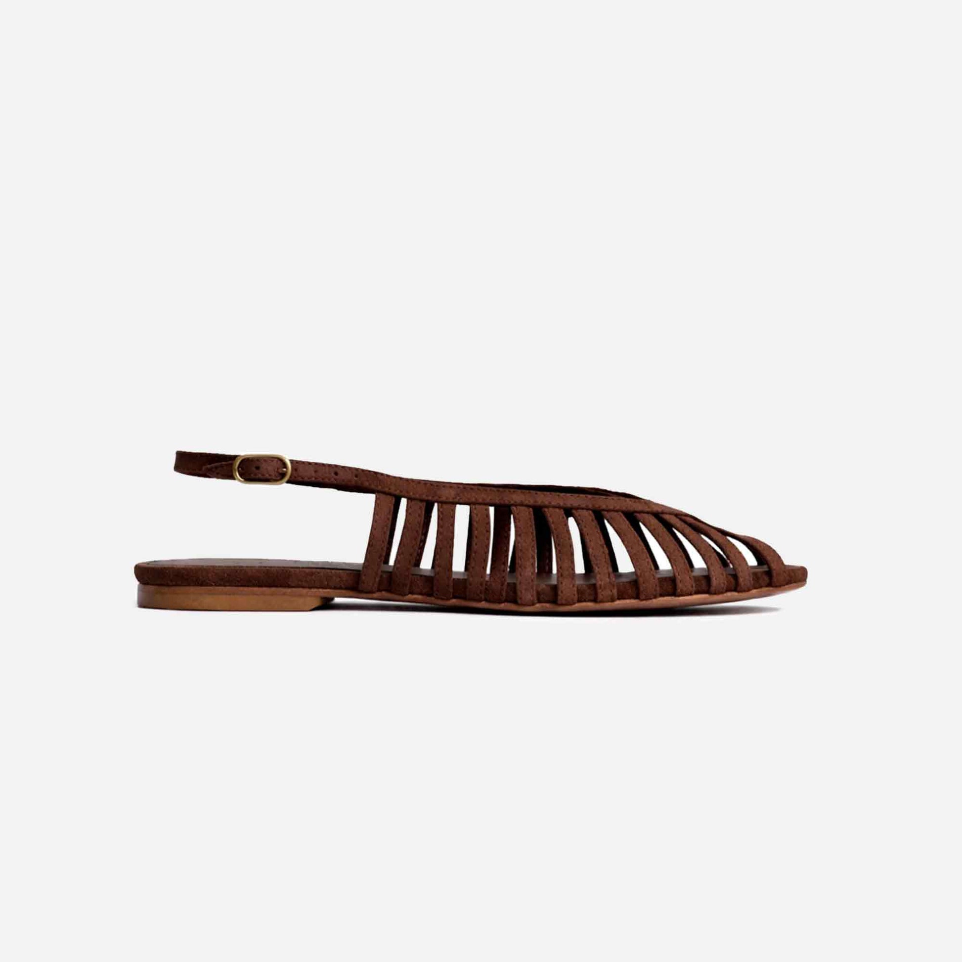 Carminho Sandals Suede Chocolate