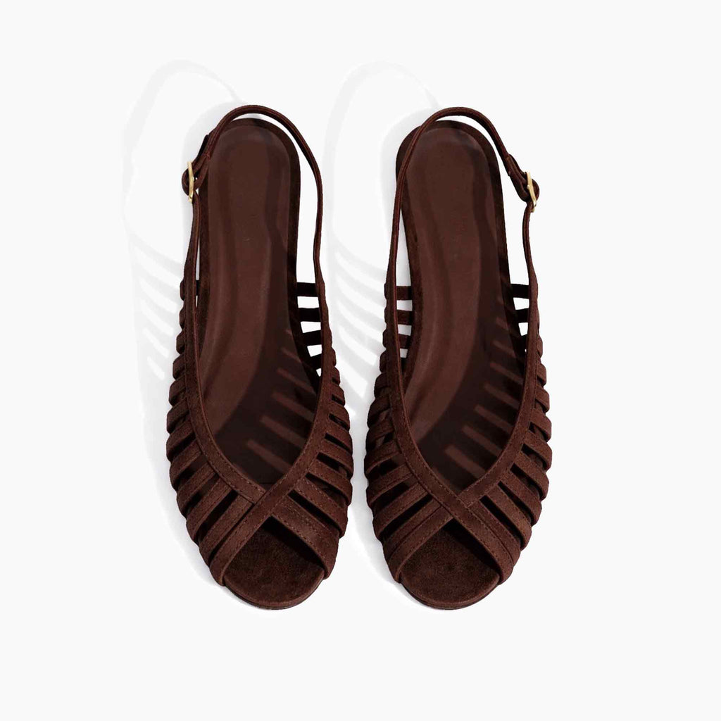 Carminho Sandals Suede Chocolate