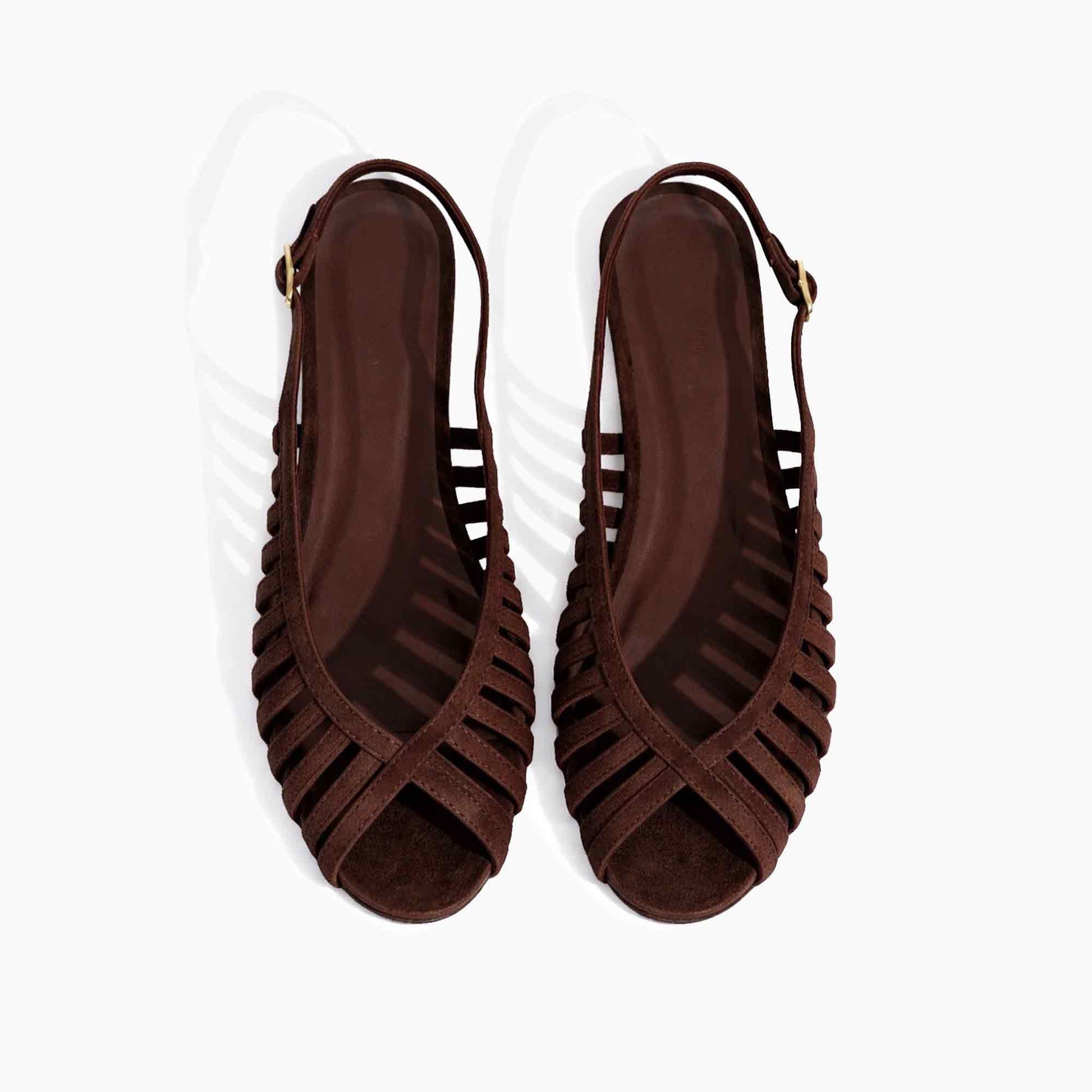 Carminho Sandals Suede Chocolate