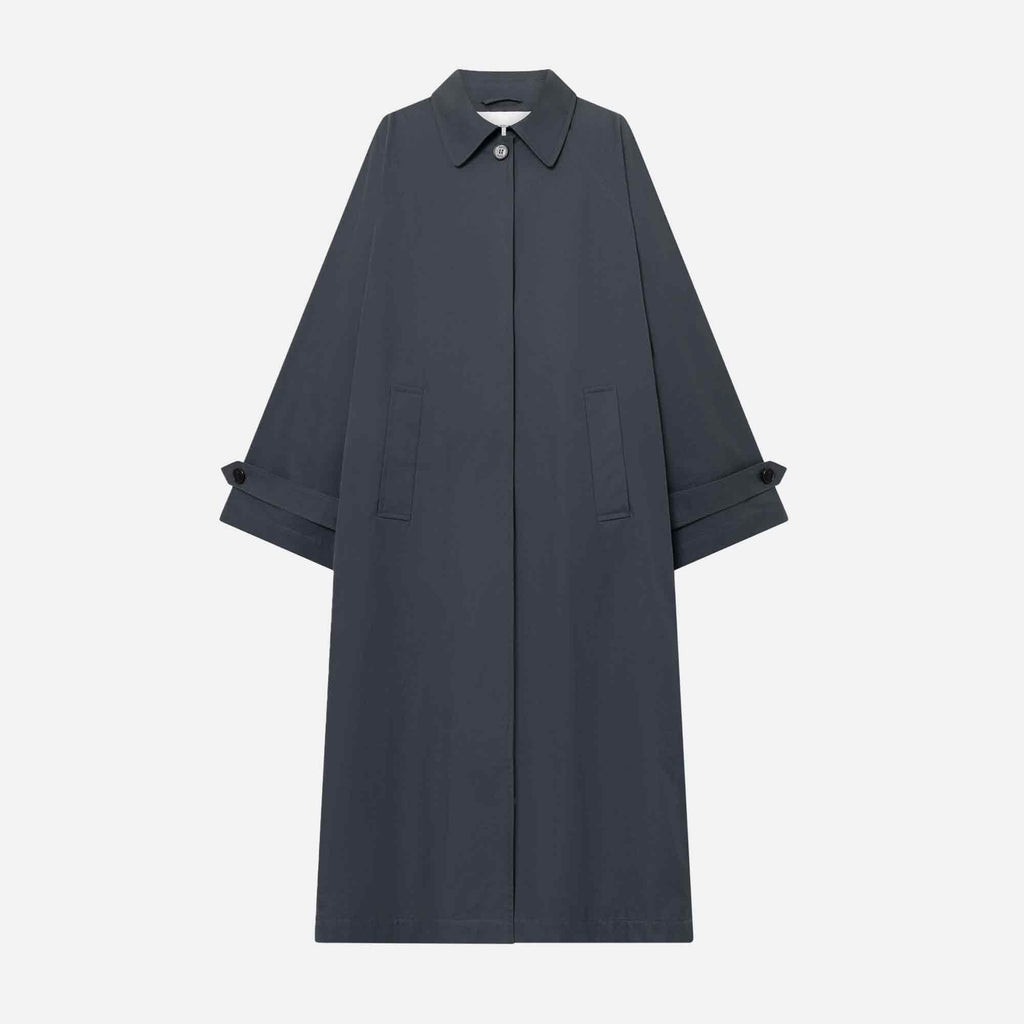 Caro Half Panama Coat Dark Navy