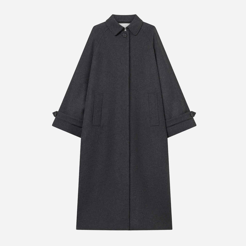 Caro Two Layered Wool Coat Dark Grey