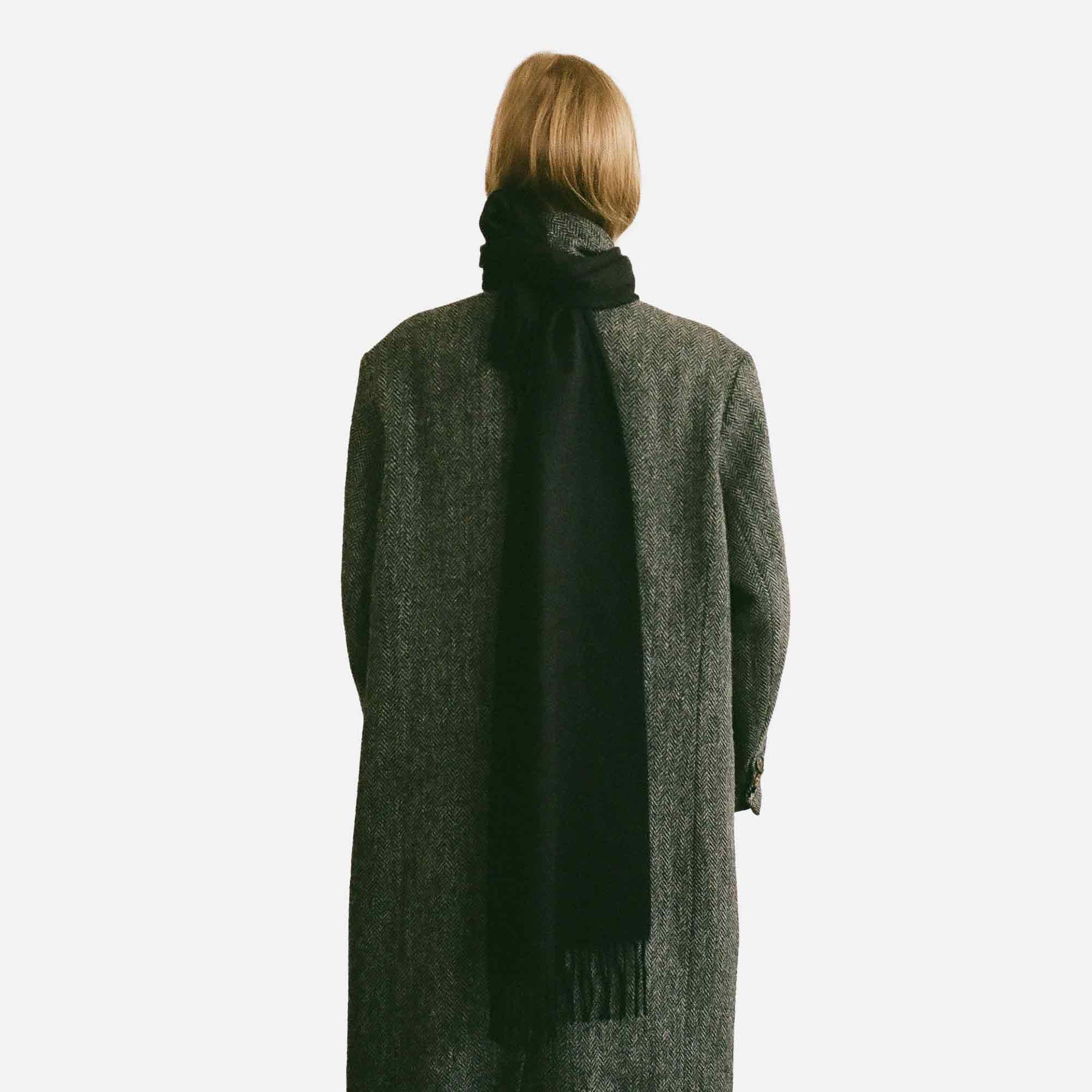 Cashmere Woven Scarf Black