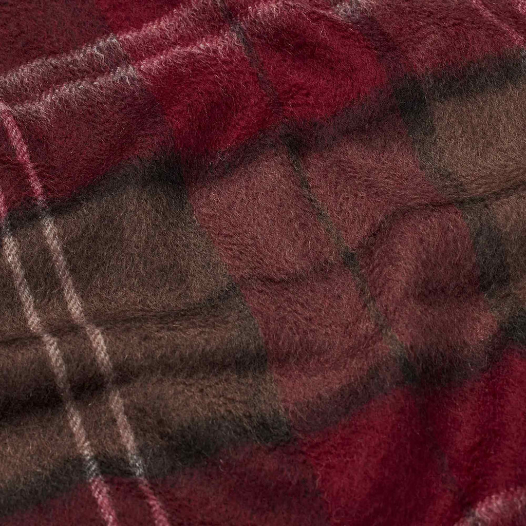 Cashmere Woven Scarf Checked Bordeaux