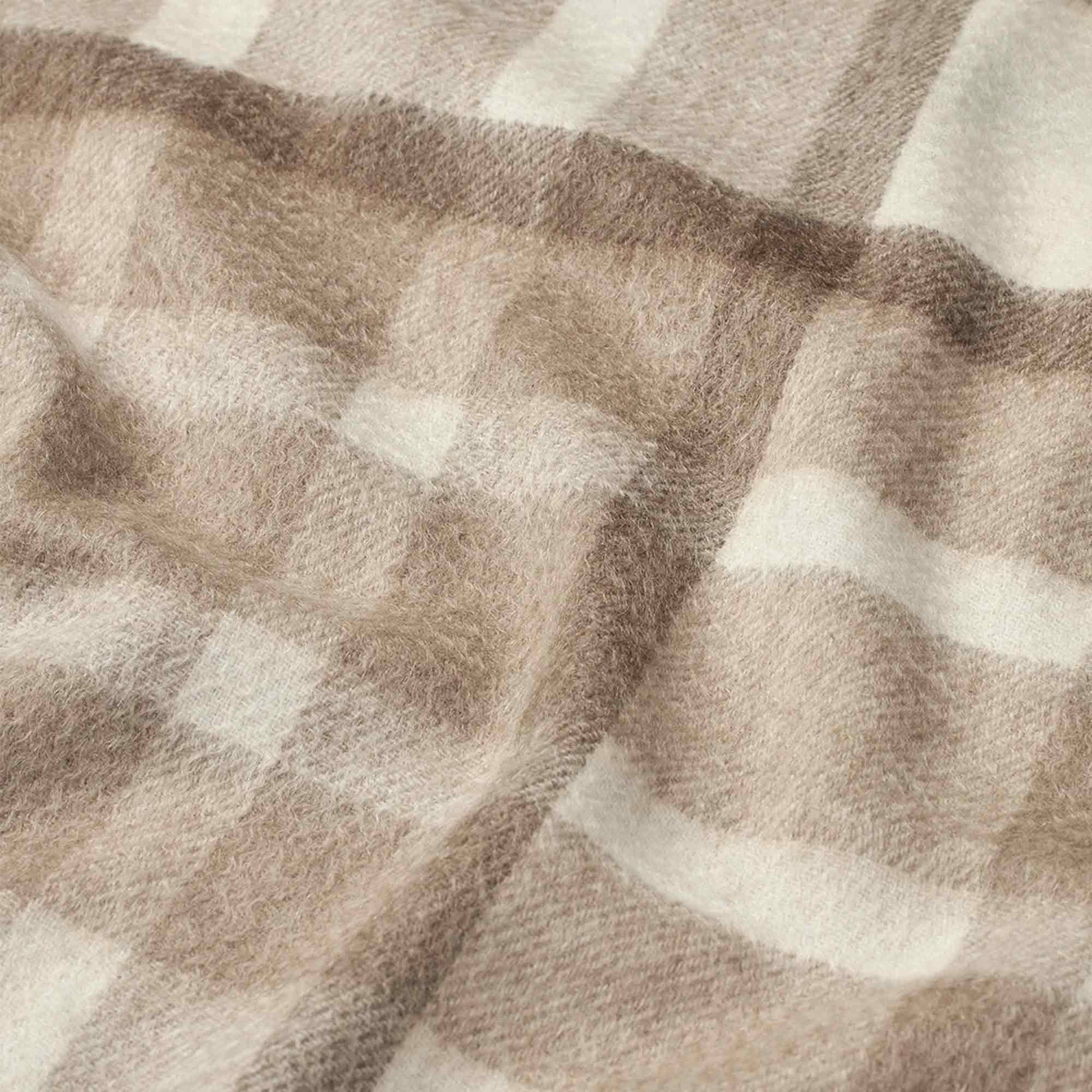 Cashmere Woven Scarf Checked Sand
