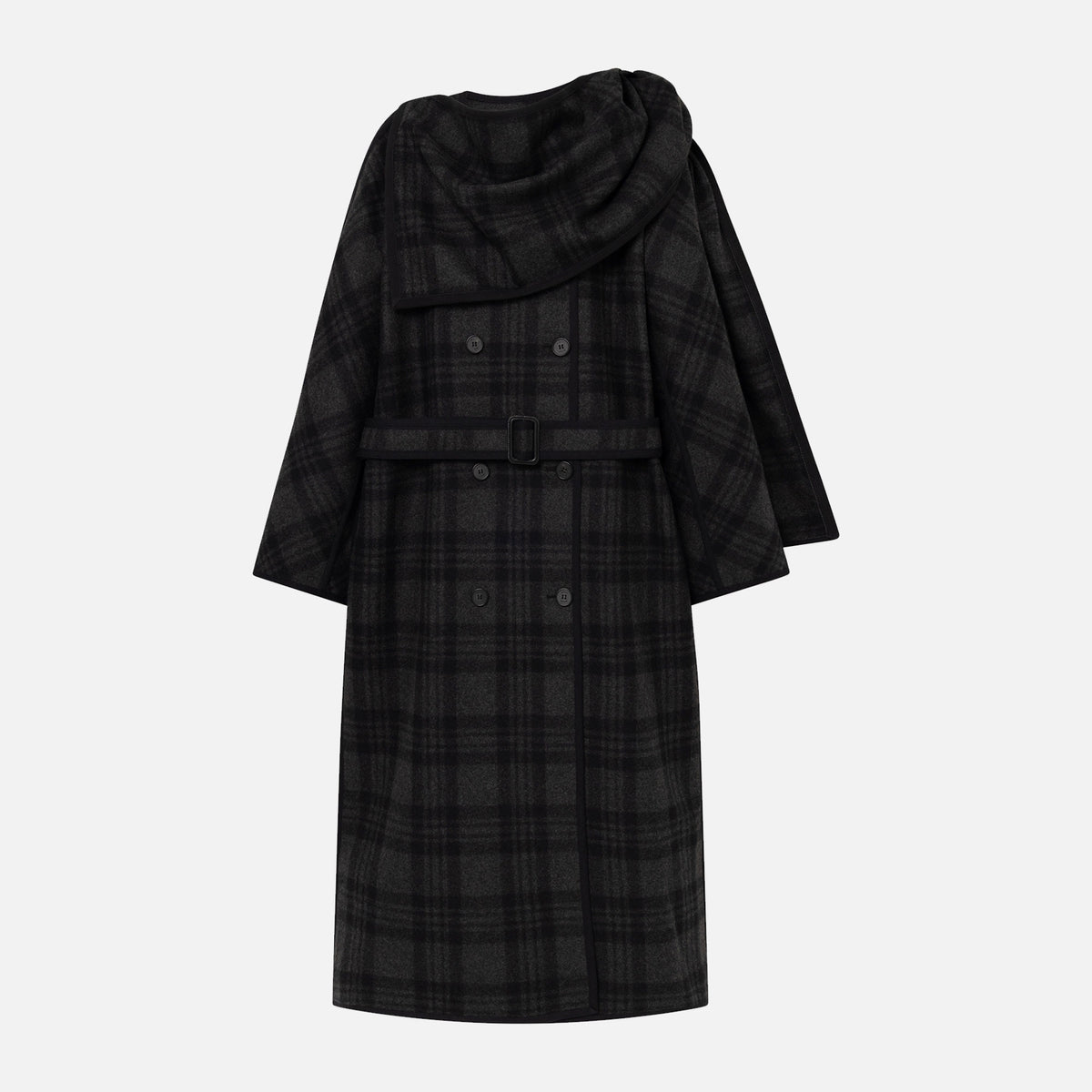 Caspia Coat Check Black